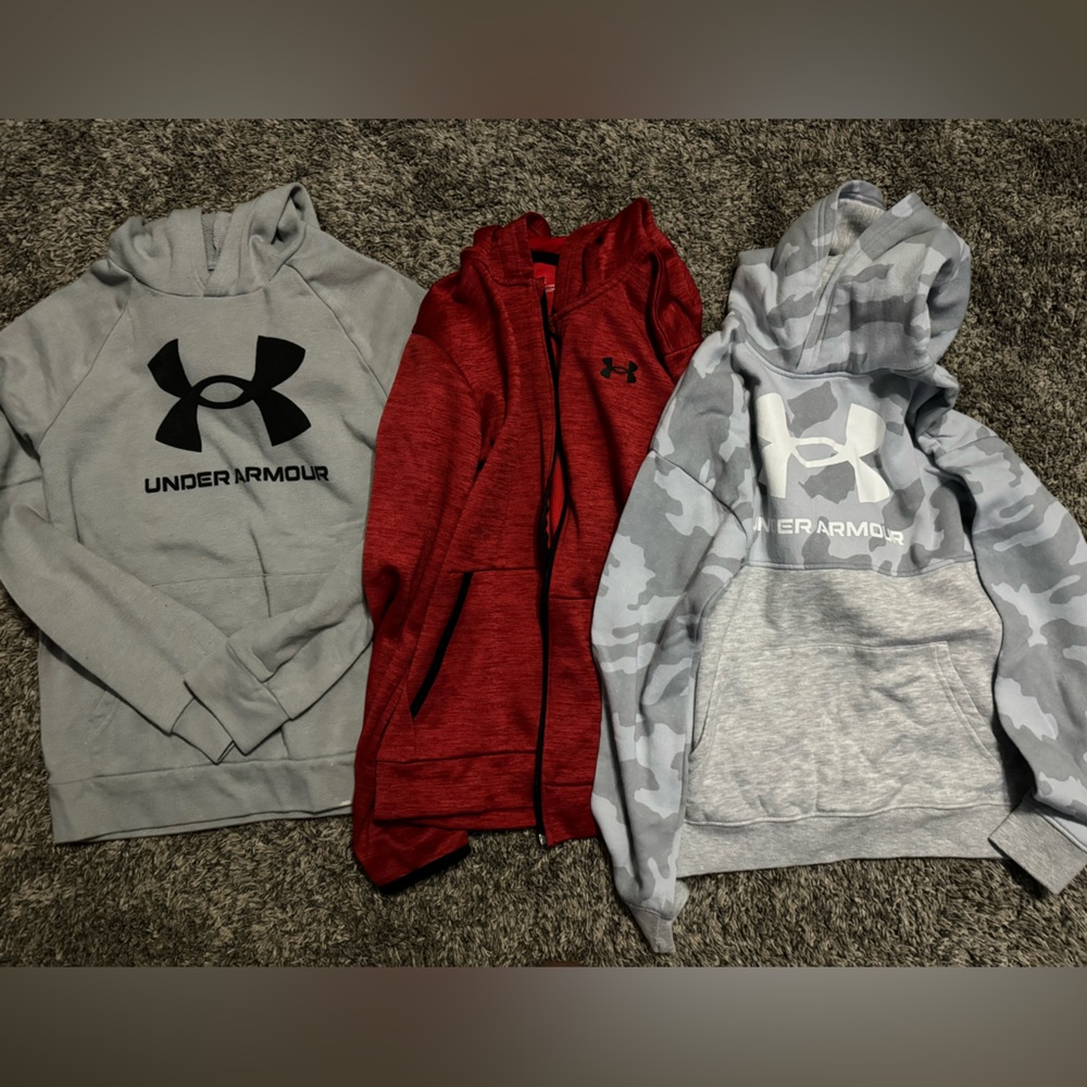 Boys youth large Under Armour hoodies